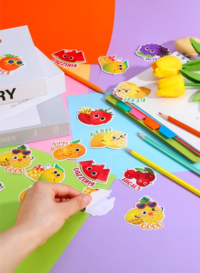 SHABILI Scratch And Sniff Reward Stickers For Kids 300PCS Fruit Scented Classroom Incentive Stickers, Paper Material Smell Stickers for Teachers Students School Rewards Behavior Chart Supplies, Party Favor Craft Scrapbooking Decorations - Image 3