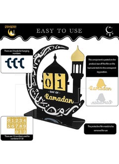 Sweet Life Ramadan Advent Calendar, Ramadan Mubarak Countdown Decorations, 30 Days and Reusable Calendar Eid Mubarak Reusable Stars Ramadan Mubarak Decor for Home Kids Gift  - Image 5