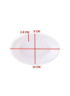 3P 250 1/2" Oval Plastic Plates  - Image 2