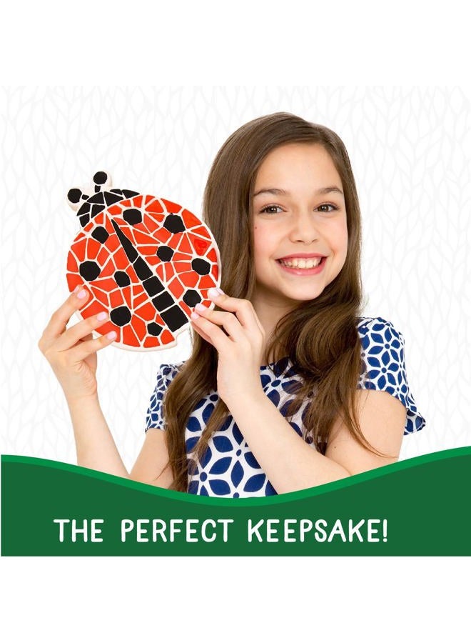 Creative Roots DIY Ladybug Stepping Stone Kit, Ages 6+, Includes 7-Inch Ceramic Stepping Stone & 6 Vibrant Paints - Image 3