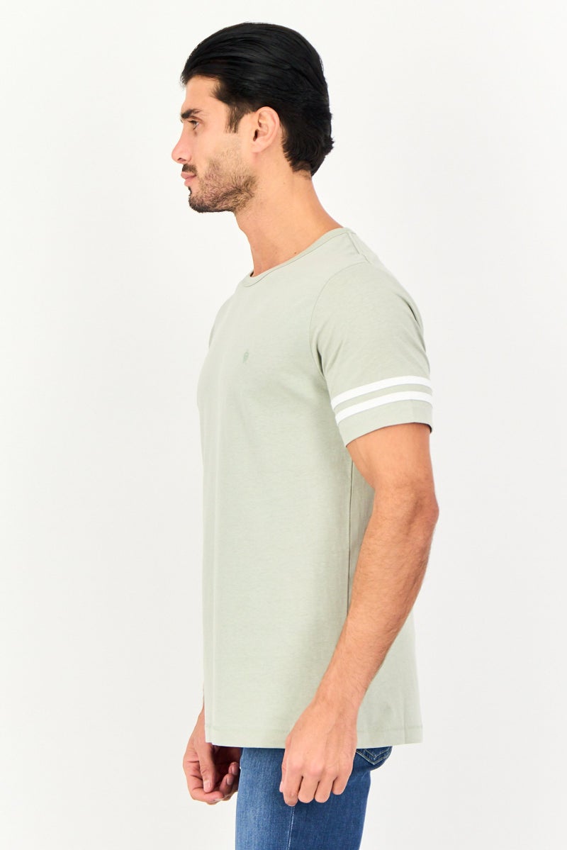 French Connection Men Crew Neck Short Sleeve Brand Logo T-Shirt, Sage Green - Image 2