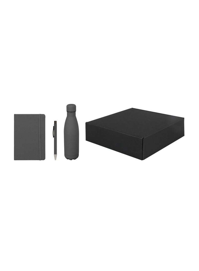 giftology LAUTA - Giftology Set of Stainless Bottle, Notebook and Pen (Grey) - Image 4