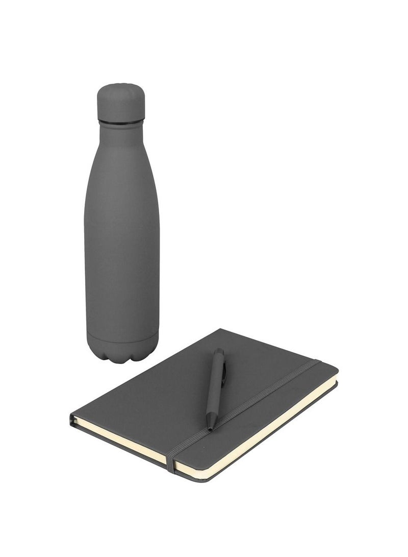 giftology LAUTA - Giftology Set of Stainless Bottle, Notebook and Pen (Grey) - Image 2