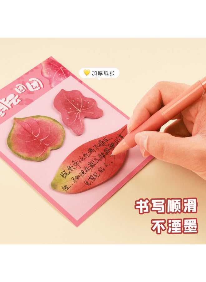 HELPS Creative Simulation Leaf Combination Post-it Notes Cute Student Leaf Note Paper Small Fresh Maple Leaf Message N Times - Image 4