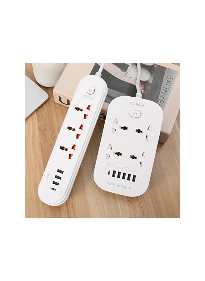 PROMASS promass Power Strip Surge Protector with USB- Extension Cord Flat Plug with Widely 4 AC Outlet and 5 USB + 1 PD port, Small Desktop Station with 6 ft Power Cord, Compact Socket (4G5U1PD-U6)  - Image 5