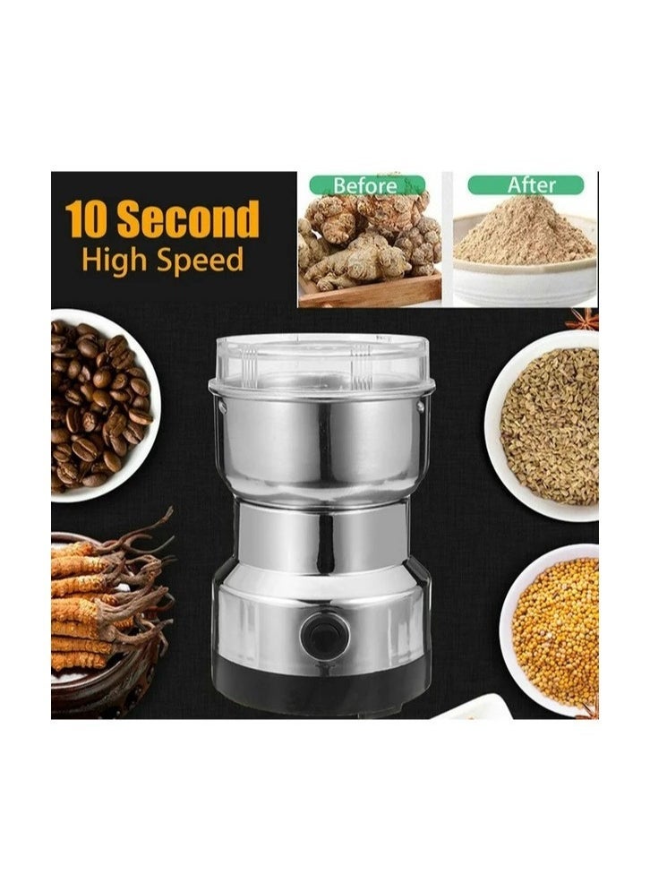 Denx A 150-Watt Electric Grinder For Grinding Coffee And Grains, With Four Sharp Blades And A Capacity Of 300 Ml - Image 4