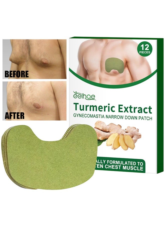 EELHOE Gynecomastia Compress Patch - Ginger Cream for Men, Tightening and Sculpting Chest Muscles with Natural Ingredients (12 Pcs)  - Image 1