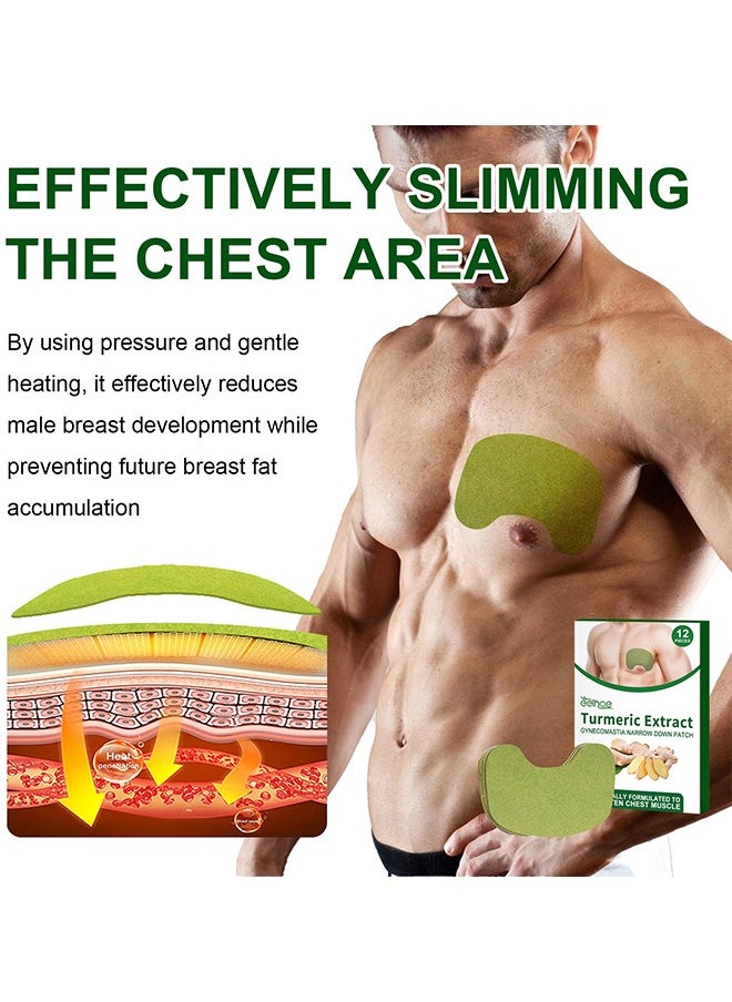 EELHOE Gynecomastia Compress Patch - Ginger Cream for Men, Tightening and Sculpting Chest Muscles with Natural Ingredients (12 Pcs)  - Image 3