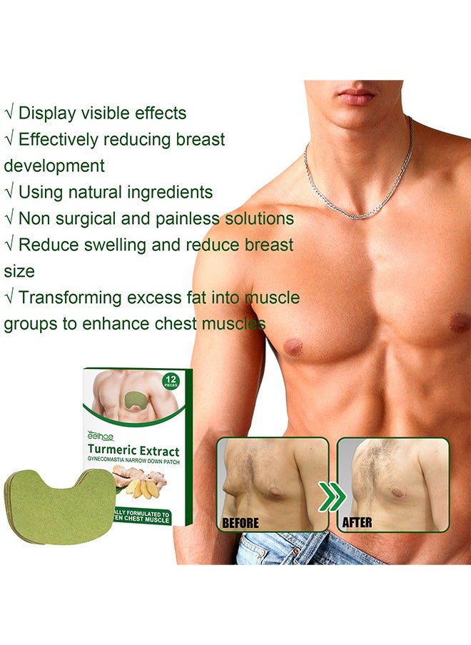 EELHOE Gynecomastia Compress Patch - Ginger Cream for Men, Tightening and Sculpting Chest Muscles with Natural Ingredients (12 Pcs)  - Image 4