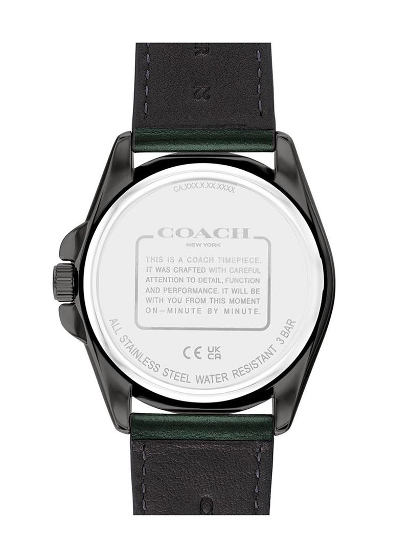 COACH Greyson Men's Leather Wrist Watch - 14602609 - Image 3