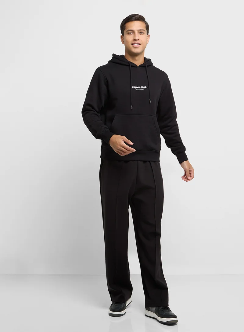 JACK & JONES Jorvesterbro Logo Print  Drawstring Hoodie