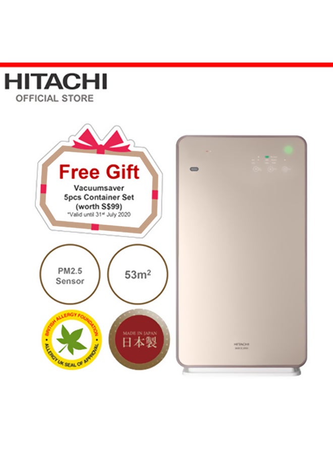 HITACHI Air Purifier 50W EP-NZG70J Gold - Image 2
