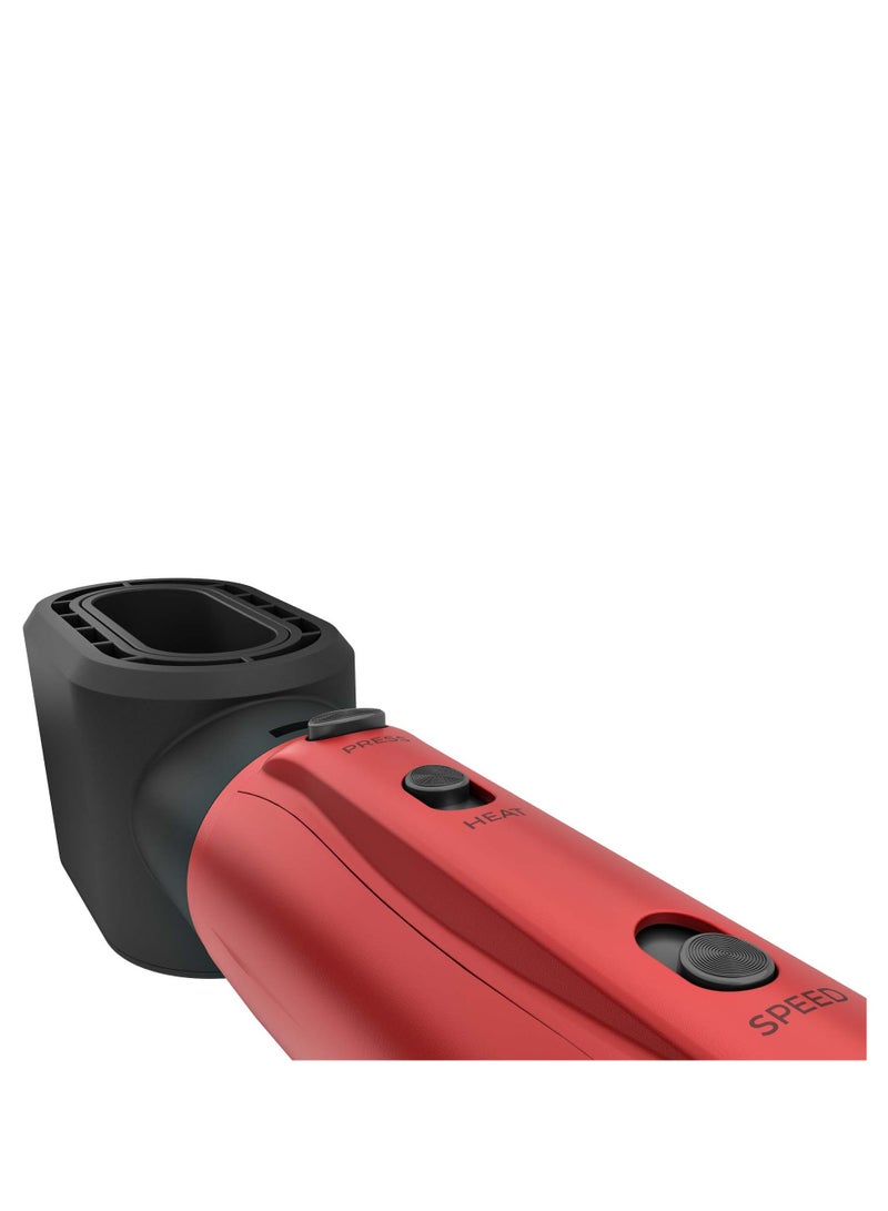 راش براش مصفف شعر بلس 6 - 5 رؤوس مختلفة - 1300 واط - 3 سرعات - 30000 دورة في الدقيقة - تقنية أيونية - أحمر - Image 4