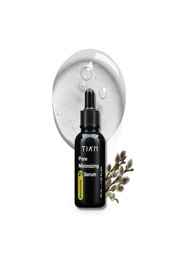 تيام سيروم الوجه الكوري TIAM لتصغير المسام 21 (40 مل) للبشرة الدهنية والمعرضة لحب الشباب | سيروم يحتوي على 21% نياسيناميد وزنك لشد المسام، والتحكم في حب الشباب، وتحسين البشرة | سيروم لإشراقة البشرة للرجال والنساء - Image 1
