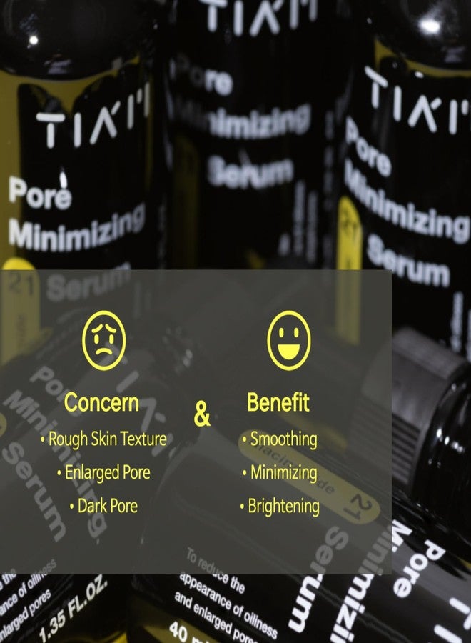 تيام سيروم الوجه الكوري TIAM لتصغير المسام 21 (40 مل) للبشرة الدهنية والمعرضة لحب الشباب | سيروم يحتوي على 21% نياسيناميد وزنك لشد المسام، والتحكم في حب الشباب، وتحسين البشرة | سيروم لإشراقة البشرة للرجال والنساء - Image 4