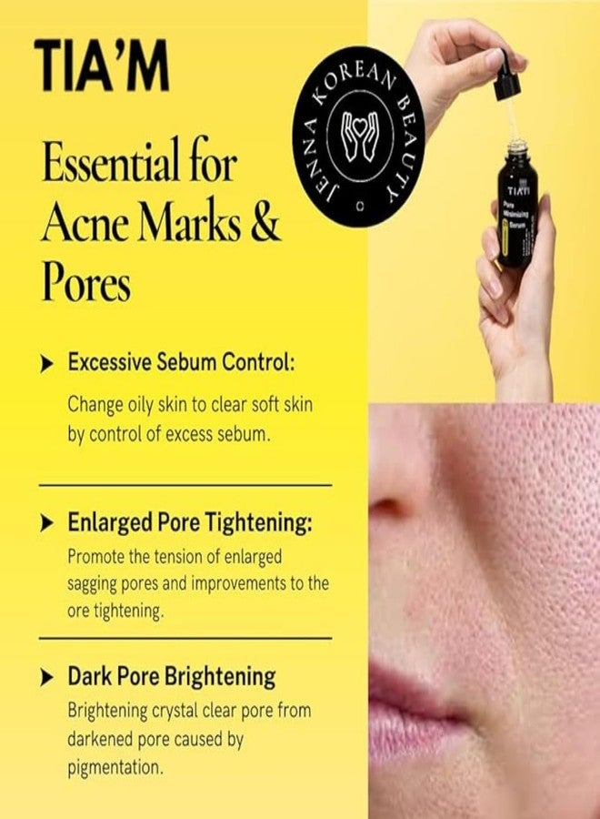 تيام سيروم الوجه الكوري TIAM لتصغير المسام 21 (40 مل) للبشرة الدهنية والمعرضة لحب الشباب | سيروم يحتوي على 21% نياسيناميد وزنك لشد المسام، والتحكم في حب الشباب، وتحسين البشرة | سيروم لإشراقة البشرة للرجال والنساء - Image 3