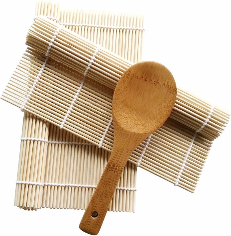 Garasani Bamboo Gimbap Sushi Rolling Mat 2Mats1Paddle - Image 1