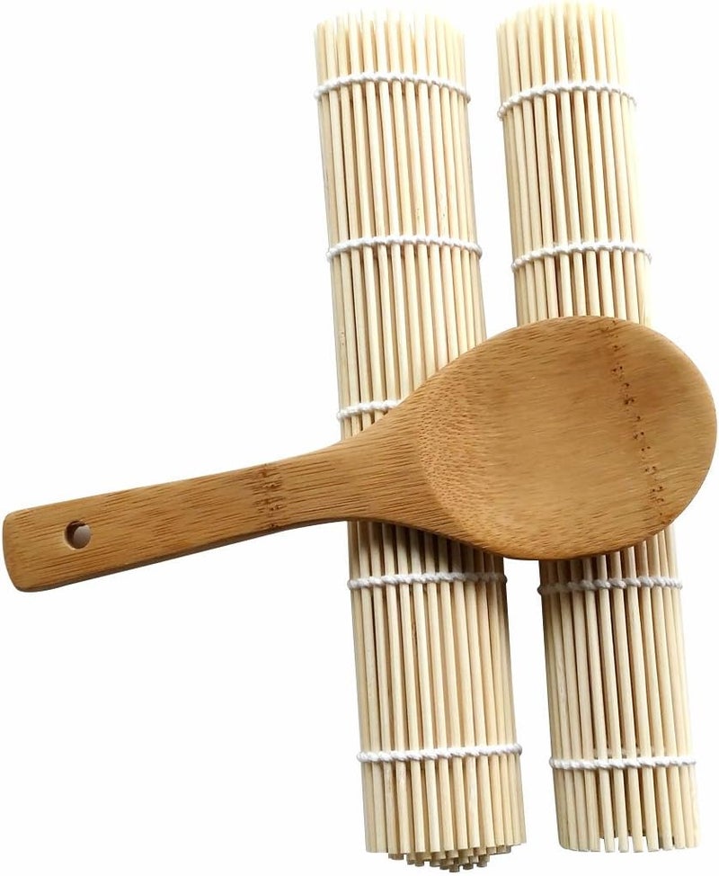 Garasani Bamboo Gimbap Sushi Rolling Mat 2Mats1Paddle - Image 2