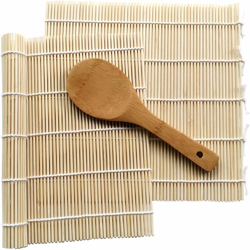 Garasani Bamboo Gimbap Sushi Rolling Mat 2Mats1Paddle - Image 4