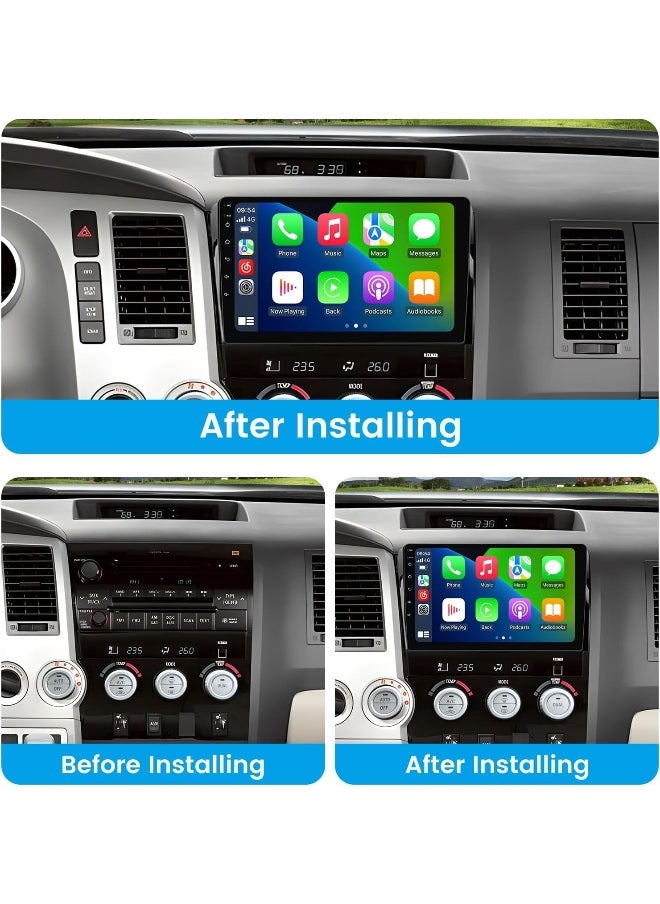 Vierex Fit Toyota Tundra Car Stereo Android Screen Toyota Tundra 2007-2013 Sequoia 2008-2018 With Apple Carplay Android Auto Wireless WiFi DSP AHD Camera Included (4+32GB Carplay)  - Image 2