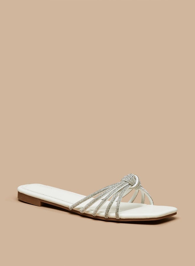 Flora Bella By Shoexpress صندل نسائي سهل الارتداء مزين بعقدة من مجموعة رمضان  - Image 3