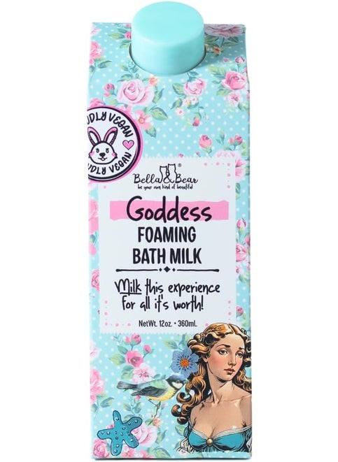 Bella  Bear Goddess Foaming Bath Milk  Gift for Women  Teens  Tweens  Vegan 12 oz