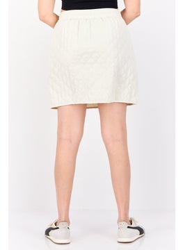 PIECES Women Quilted Mini Skirts, Beige  - Image 3