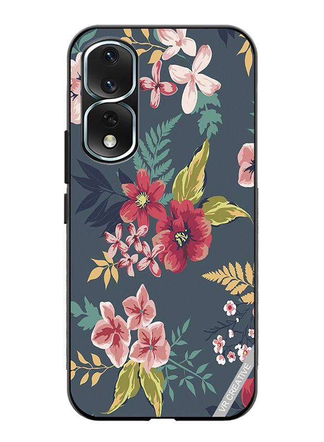 VR CREATIVE Protective Case Cover For Honor 80 Pro Gray Flower Design Multicolour - Image 1