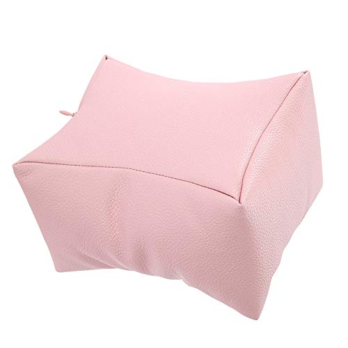 Salmue Manicure Hand PU Leather, Multi-Use Hand & Foot for Nail Art Table Soft Arm Rest Salon Nail Care Waterproof Design for Home Spa, Pink - Image 4