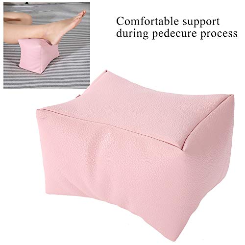 Salmue Manicure Hand PU Leather, Multi-Use Hand & Foot for Nail Art Table Soft Arm Rest Salon Nail Care Waterproof Design for Home Spa, Pink - Image 2