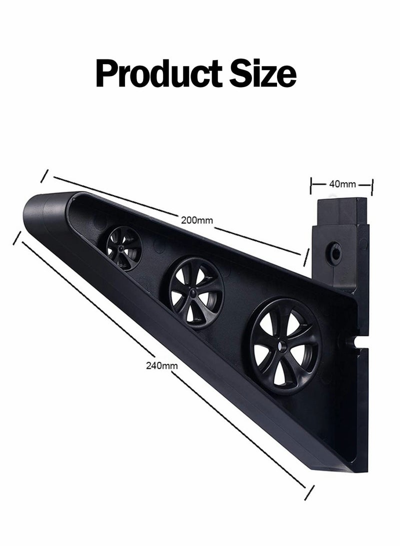 Premium Skateboard Wall Hanger Rack, 2 Pcs Display Storage Stand for Ski and Skateboards - Image 4