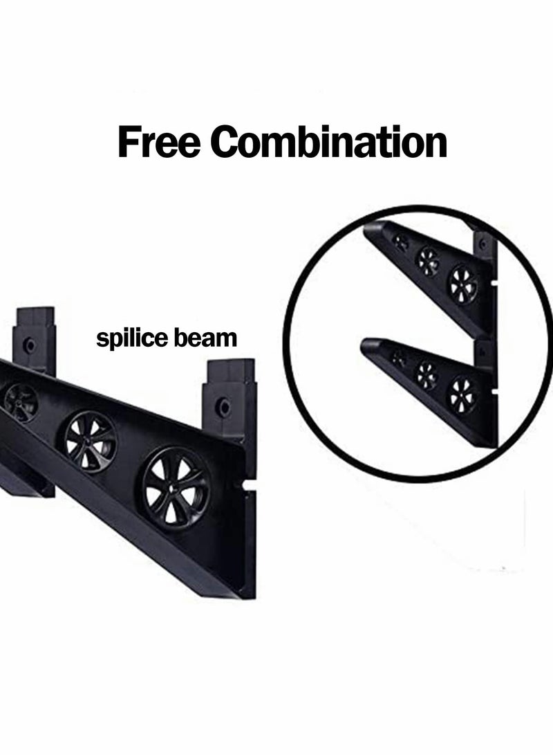 Premium Skateboard Wall Hanger Rack, 2 Pcs Display Storage Stand for Ski and Skateboards - Image 2
