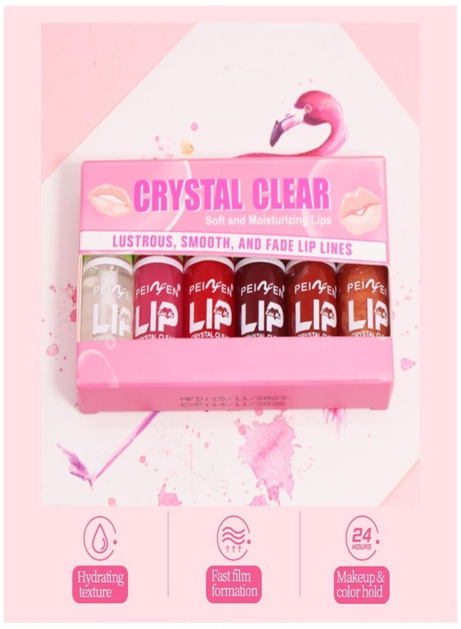 teerova 6 Colors Lip Oil, Hydrating Tinted Plumping Lip Gloss, Shiny Glow Non-sticky Nourishing Lip Care Oil - Image 2