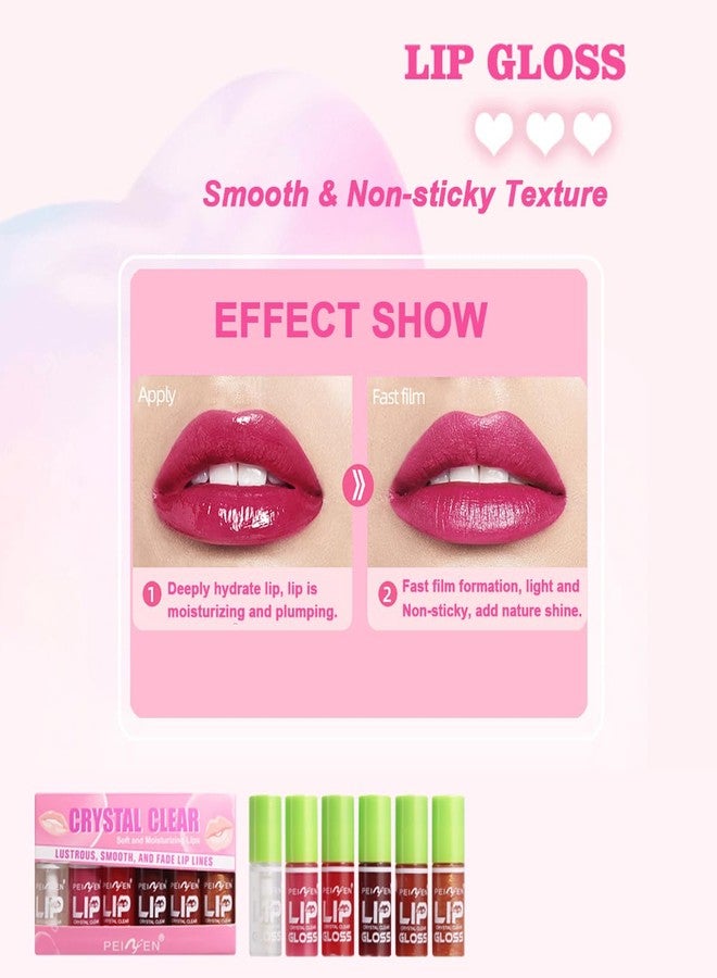 teerova 6 Colors Lip Oil, Hydrating Tinted Plumping Lip Gloss, Shiny Glow Non-sticky Nourishing Lip Care Oil - Image 5