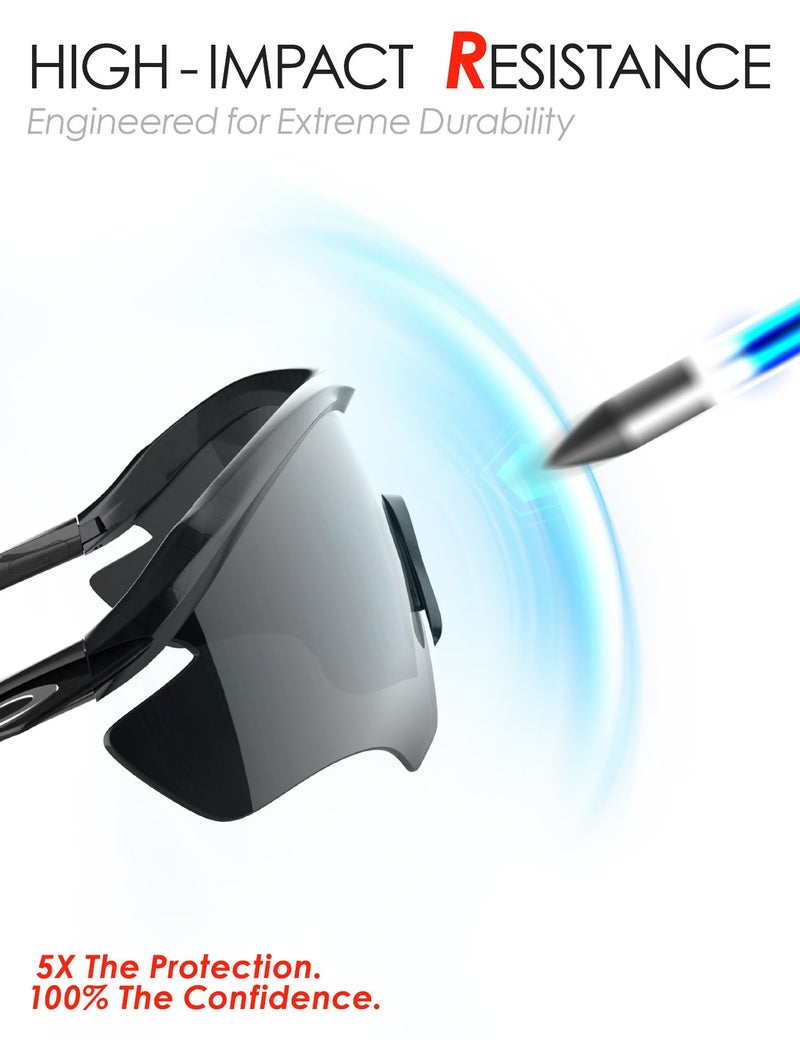 Vonxyz Lenses Replacement for Oakley Flak 2.0 OO9295 Sunglass - Stealth Black Polarized - Image 3