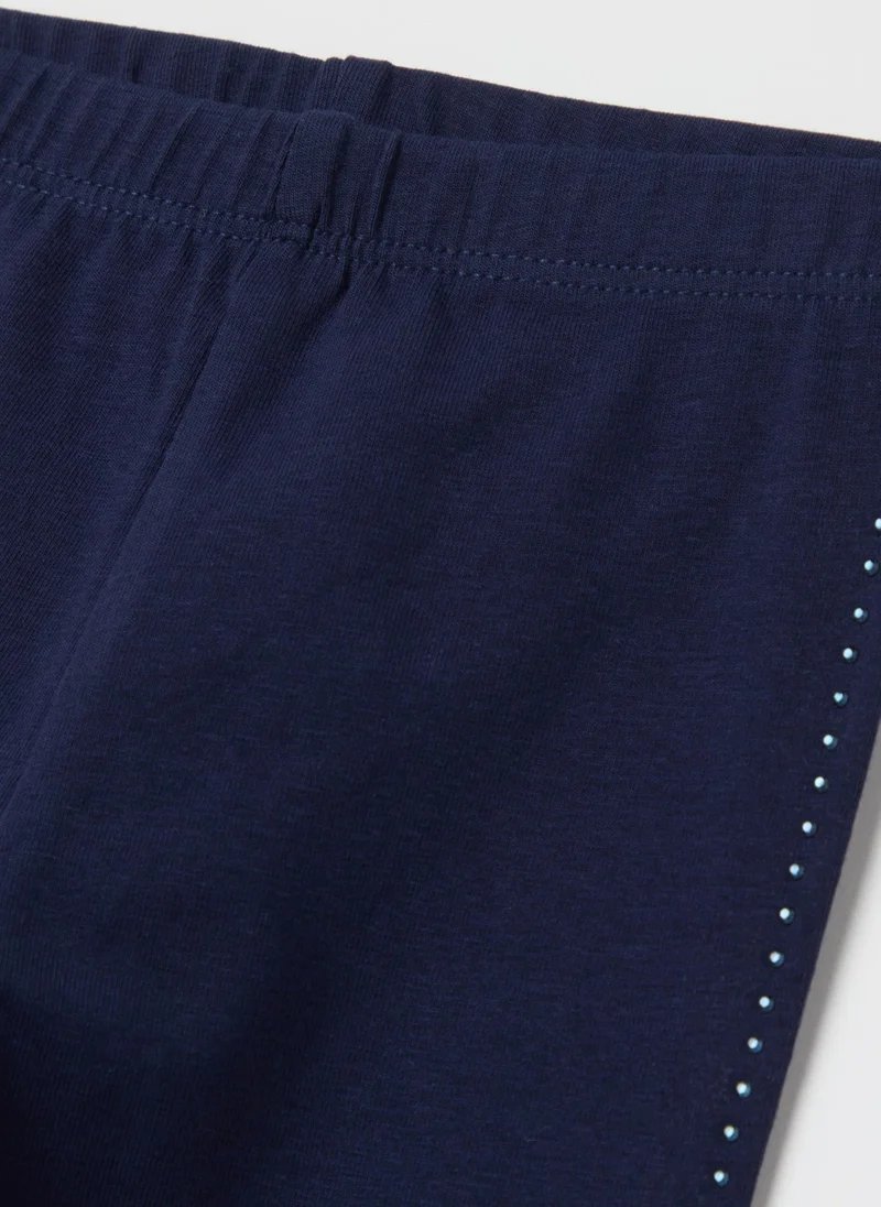 Ovs  OVS Three-Quarter Leggings With Diamantã©S for Kids | Best Price UAE
