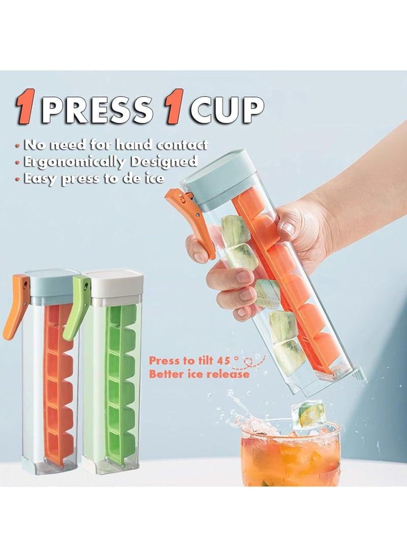 Generic - Ice Cube Tray, One Press Drop Ice Cube Off, One Hand Deicing Ice Molds, 6 Square Ice Cube Mold for Ice Drink, Juice, Whiskey, Cocktail, ice cube maker - Image 1