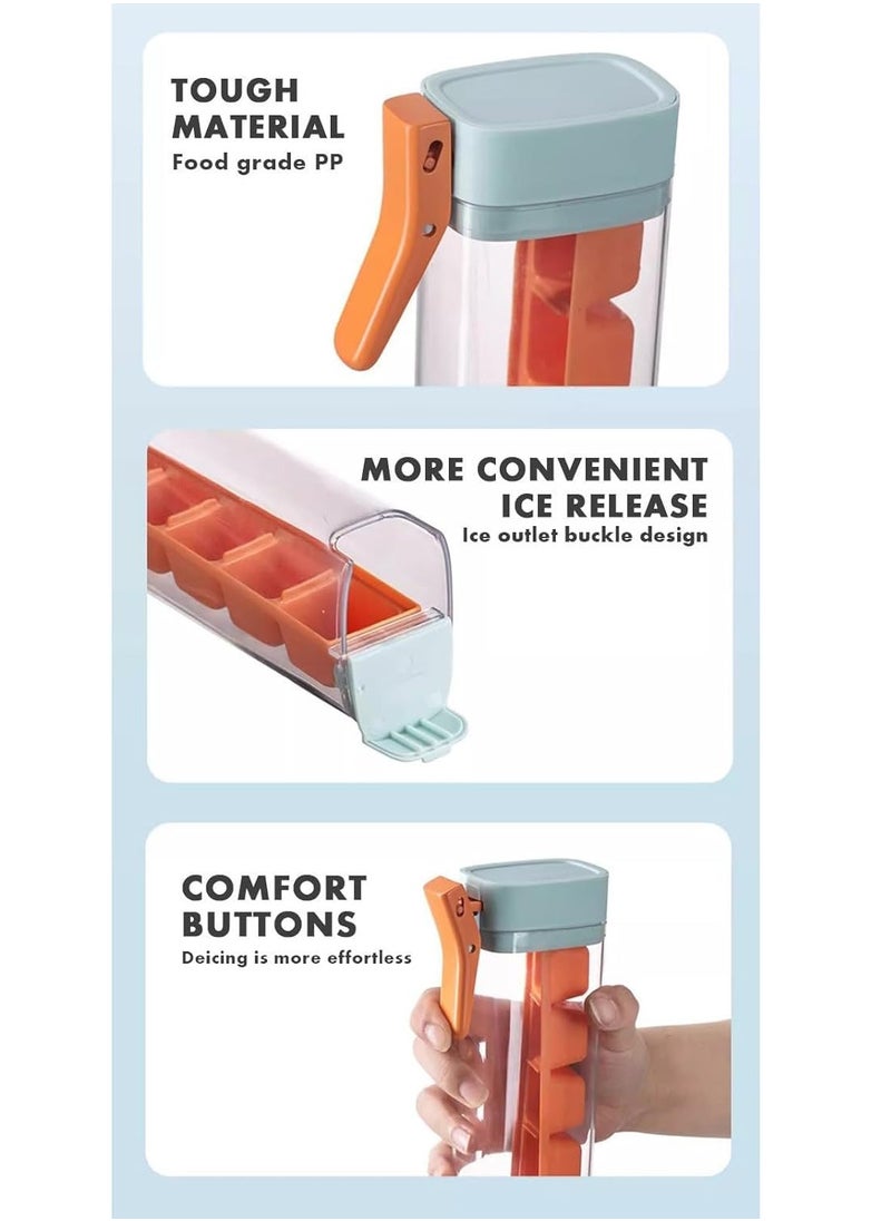 Generic - Ice Cube Tray, One Press Drop Ice Cube Off, One Hand Deicing Ice Molds, 6 Square Ice Cube Mold for Ice Drink, Juice, Whiskey, Cocktail, ice cube maker - Image 1