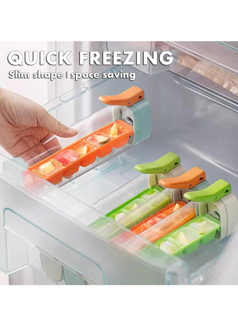 Generic - Ice Cube Tray, One Press Drop Ice Cube Off, One Hand Deicing Ice Molds, 6 Square Ice Cube Mold for Ice Drink, Juice, Whiskey, Cocktail, ice cube maker - Image 1