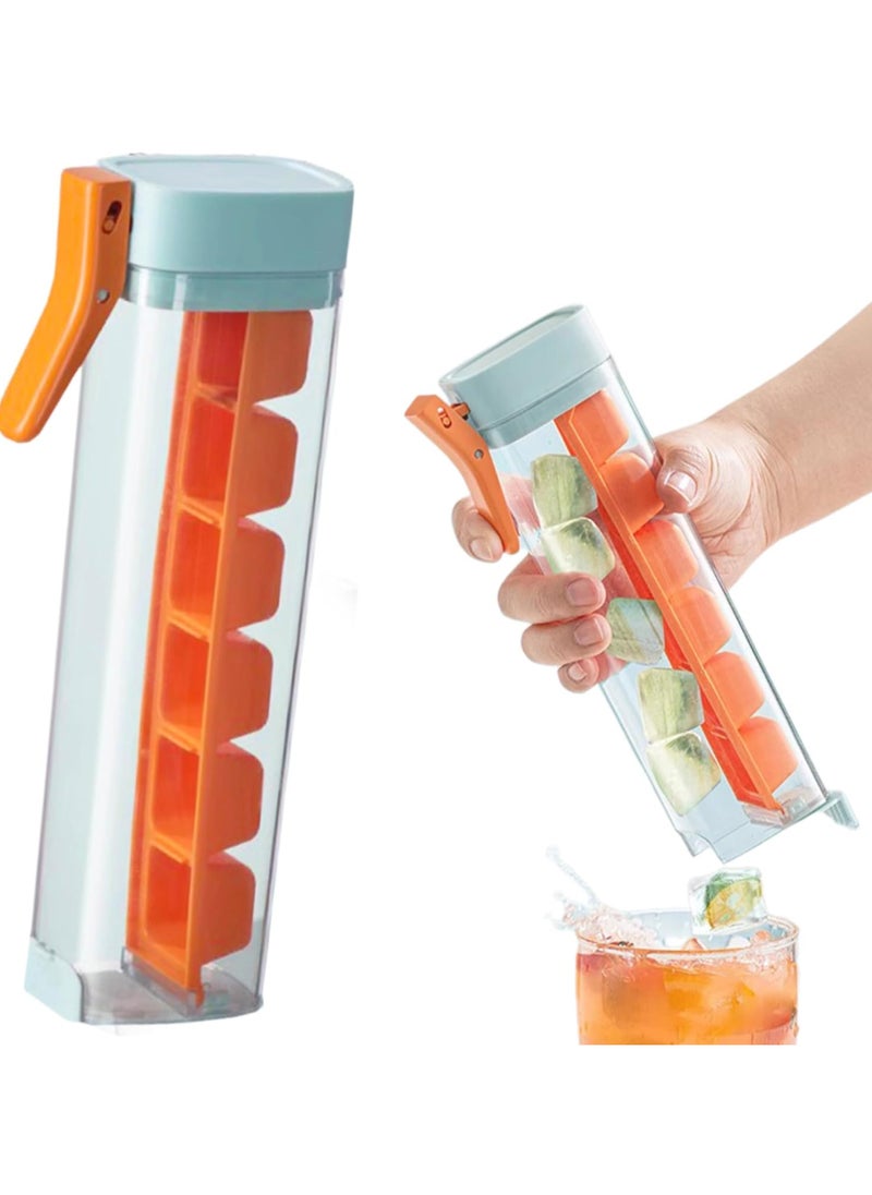 Generic - Ice Cube Tray, One Press Drop Ice Cube Off, One Hand Deicing Ice Molds, 6 Square Ice Cube Mold for Ice Drink, Juice, Whiskey, Cocktail, ice cube maker - Image 1