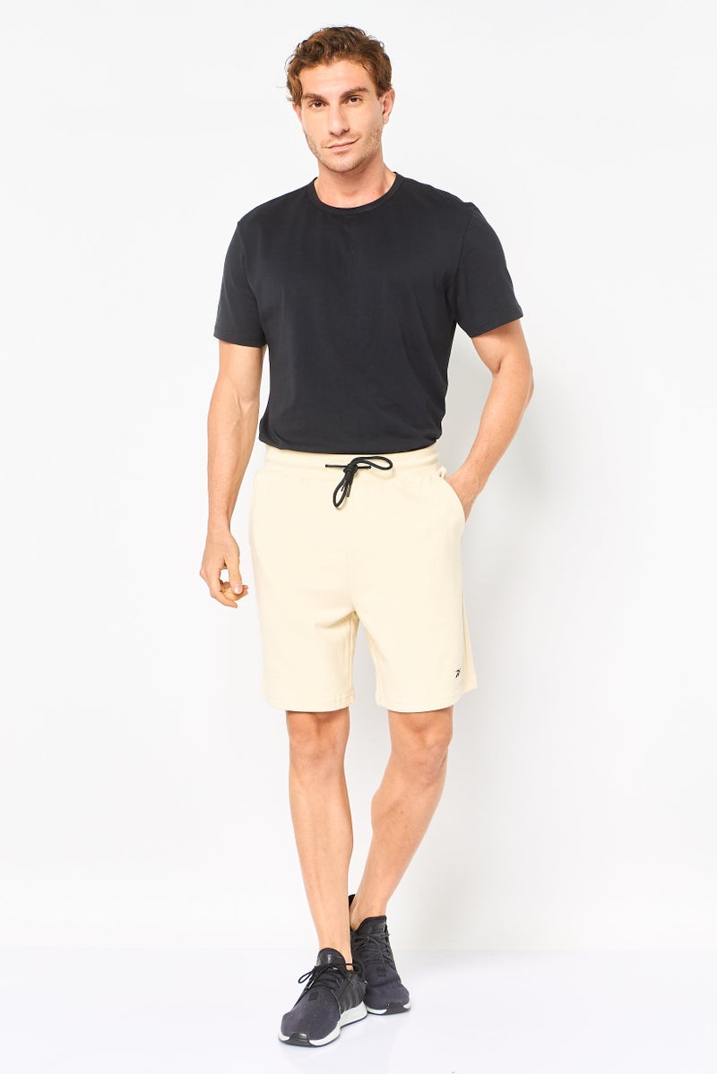 Reebok Men Sportswear Fit Training French Terry Shorts, Beige - Image 2