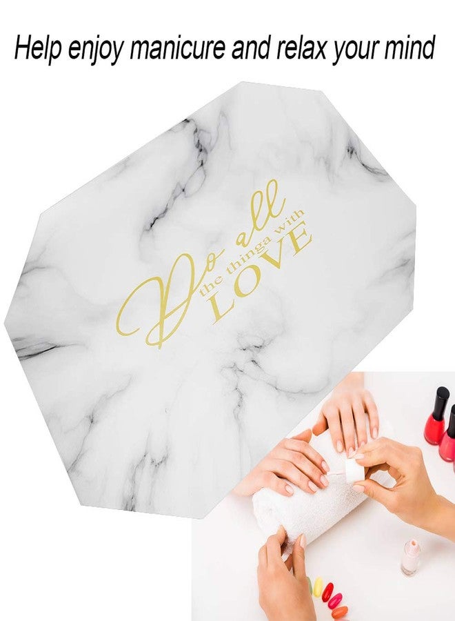 Keenso Nail Table,Arm Rest for Nails,Nail Mat for Table,Hand Stand for Nail Tech,Hand Pillow Cushion Mat Manicure Hand Rest Cushion Mat for Nail Salon Technician Beauty Use Marble - Image 3