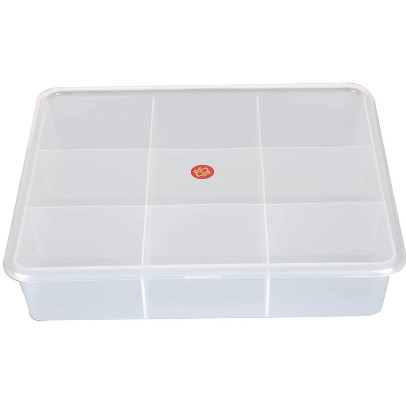 SHREESHANN Plastic Rectangular Grid Box Organizer for Jewelry, Hair Pins, Medicines, Craft Material, Hardware with Partitions/Sections, White, Size 9 Grids - Image 5