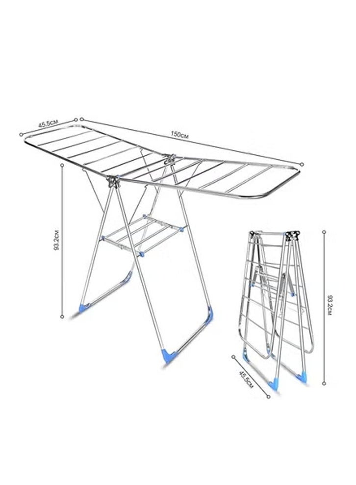 KLNAMAEAAN Large Indoor Foldable Steel Laundry Drying Rack Heavy Duty Clothes Airer for Home Use - Image 2