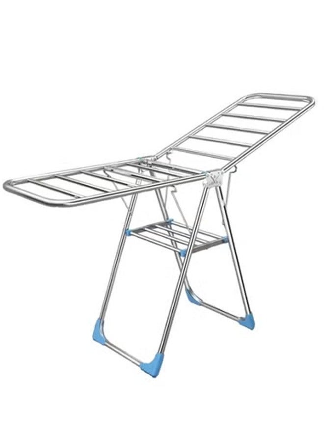 KLNAMAEAAN Large Indoor Foldable Steel Laundry Drying Rack Heavy Duty Clothes Airer for Home Use - Image 1