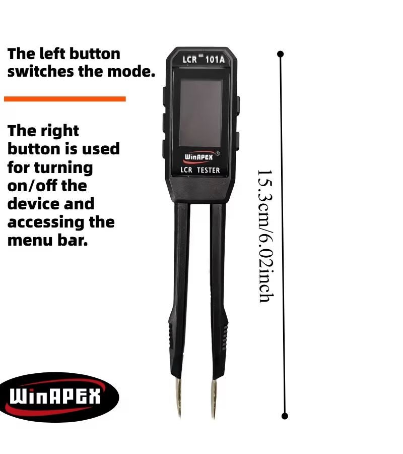 Intelligent Detection Tool Multifunctional Tester with Digital Display for Home Electrical Work Industrial Testing Electronic Repair Diagnostics Bridge Tweezers Resistor Inductor Capacitor Components - Image 1