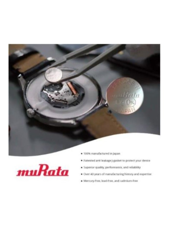muRATA 10-Pieces 377/SR626SW Silver Oxide 1.55V (muRata) Japan Batteries - Image 2