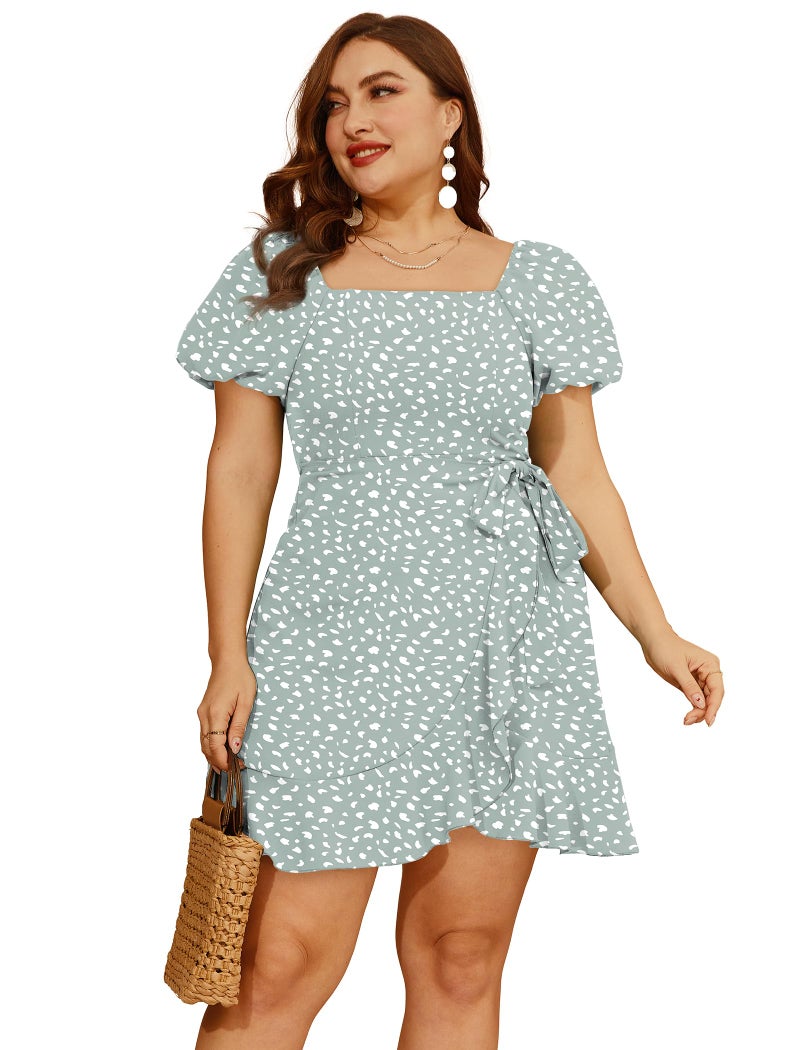 Sampeel Summer Dresses for Women 2026 Tie Waist Dresses Flowy Cute Beach Vacation Outfits L - Image 3