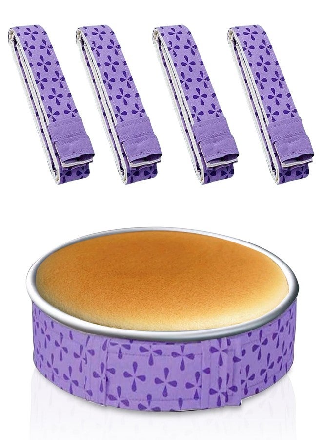 Bcautay 4 Pcs Baking Strips Cake Pan Dampen Strips Absorbent Thick Cotton Cake Strips for Kitchen Bakery Restaurant - Image 1