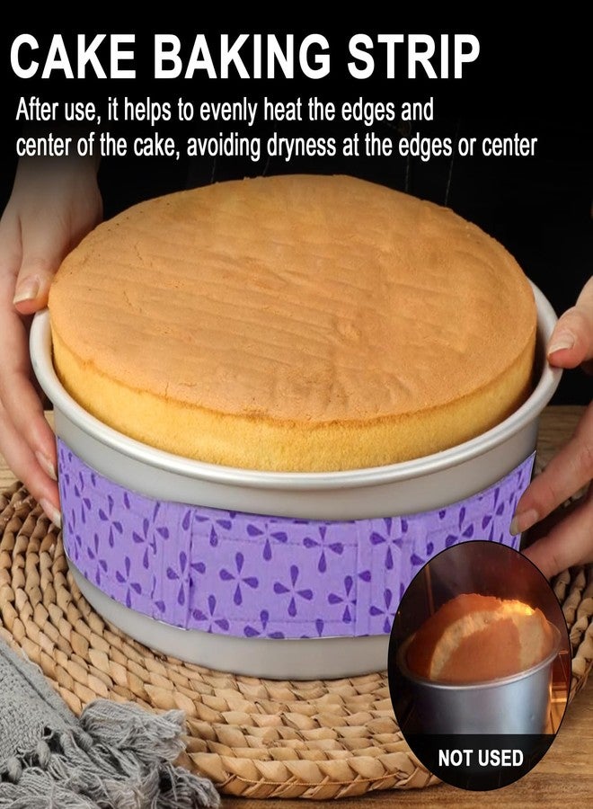 Bcautay 4 Pcs Baking Strips Cake Pan Dampen Strips Absorbent Thick Cotton Cake Strips for Kitchen Bakery Restaurant - Image 5